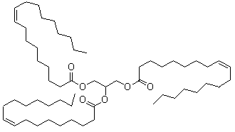 structure of CAS# 122-32-7, Trioleoylglyceride;Oleic acid triglyceride; Oleic triglyceride; Oleyl triglyceride; Radia 7363; Raoline