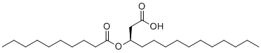 structure of CAS# 122105-45-7, (R)-3-(Decanoyloxy)tetradecanoic acid