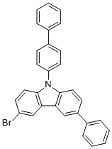 结构式 CAS# 1221238-03-4, 9-([1,1'-联苯]-4-基)-3-溴-6-苯基-9H-咔唑