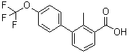 结构式 CAS# 1221722-10-6, 2-甲基-4'-(三氟甲氧基)[1,1'-联苯]-3-羧酸