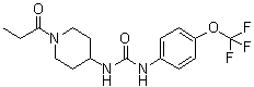 N-[1-(1-Oxopropyl)-4-piperidinyl]-N'-[4-(trifluoromethoxy)phenyl]urea molecular structure (CAS 1222780-33-7)