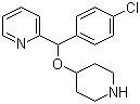 结构式 CAS# 122368-54-1, 2-[(4-氯苯基)(4-哌啶基氧基)甲基]吡啶
