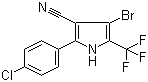 4-Bromo-2-(4-chlorophenyl)-5-(trifluoromethyl)-1H-pyrrole-3-carbonitrile molecular structure (CAS 122454-29-9)