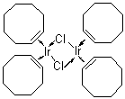 结构式 CAS# 12246-51-4, 双(环辛烯)氯化铱二聚体
