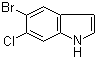 structure of CAS# 122531-09-3, 5-Bromo-6-chloroindole;5-Bromo-6-chloro-1H-indole