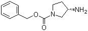 结构式 CAS# 122536-73-6, (R)-1-苄氧羰基-3-氨基吡咯烷