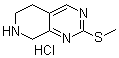 structure of CAS# 1226776-81-3, 5,6,7,8-Tetrahydro-2-(methylthio)pyrido[3,4-d]pyrimidine hydrochloride