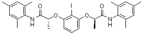 (2R,2'R)-2,2'-[(2-Iodo-1,3-phenylene)bis(oxy)]bis[N-(2,4,6-trimethylphenyl)propanamide] molecular structure (CAS 1226896-38-3)