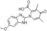 structure of CAS# 1227380-90-6, 1,4-Dihydro-1-(6-methoxy-1H-benzimidazol-2-yl)-3,5-dimethyl-4-oxo-2-pyridinecarboxylic acid