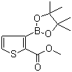 结构式 CAS# 1227664-10-9, 2-甲氧基甲酰基噻吩-3-硼酸频哪醇酯