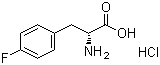 structure of CAS# 122839-52-5, D-4-Fluorophenylalanine hydrochloride;4-Fluoro-D-phenylalanine hydrochloride; 2-Amino-3-(4-fluorophenyl)propanoic acid hydrochloride