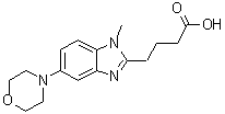 1-Methyl-5-(4-morpholinyl)-1H-benzimidazole-2-butanoic acid molecular structure (CAS 1228552-02-0)