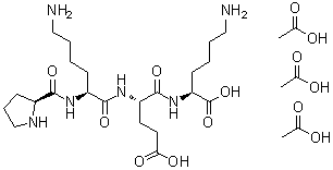L-Prolyl-L-lysyl-L-alpha-glutamyl-L-lysine acetate (1:3) molecular structure (CAS 1228558-05-1)