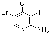 结构式 CAS# 1228666-03-2, 5-溴-4-氯-3-碘-2-吡啶胺