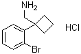 1-(2-Bromophenyl)cyclobutanemethanamine hydrochloride (1:1) molecular structure (CAS 1228879-39-7)