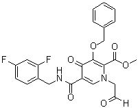 Methyl 5-[[[(2,4-difluorophenyl)methyl]amino]carbonyl]-1-(2-oxoethyl)-4-oxo-3-[(phenylmethyl)oxy]-1,4-dihydro-2-pyridinecarboxylate molecular structure (CAS 1229006-25-0)