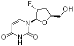2',3'-Dideoxy-2'-fluorouridine molecular structure (CAS 122929-22-0)