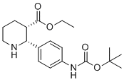 (2R,3S)-ethyl 2-(4-((tert-butoxycarbonyl)amino)phenyl)piperidine-3-carboxylate molecular structure (CAS 1231732-20-9)