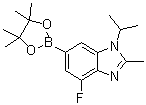 4-Fluoro-2-methyl-1-(1-methylethyl)-6-(4,4,5,5-tetramethyl-1,3,2-dioxaborolan-2-yl)-1H-benzimidazole molecular structure (CAS 1231930-37-2)