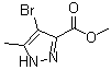 4-Bromo-5-methyl-1H-pyrazole-3-carboxylic acid methyl ester molecular structure (CAS 1232838-31-1)