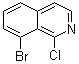 结构式 CAS# 1233025-78-9, 8-溴-1-氯异喹啉