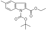 5-Methyl-1H-indole-1,2-dicarboxylic acid 1-(1,1-dimethylethyl) 2-ethyl ester molecular structure (CAS 1233086-44-6)