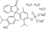 structure of CAS# 123359-43-3, Thymolphthalein monophosphoric acid disodium salt trihydrate