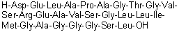 L-alpha-Aspartyl-L-alpha-glutamyl-L-leucyl-L-alanyl-L-prolyl-L-alanylglycyl-L-threonylglycyl-L-valyl-L-seryl-L-arginyl-L-alpha-glutamyl-L-alanyl-L-valyl-L-serylglycyl-L-leucyl-L-leucyl-L-isoleucyl-L-methionylglycyl-L-alanylglycylglycylglycyl-L-seryl-L-leucine molecular structure (CAS 1233876-42-0)