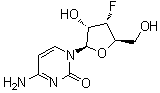 结构式 CAS# 123402-20-0, 3'-脱氧-3'-氟胞苷