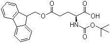 Boc-L-Glutamic acid 5-fluorenylmethyl ester molecular structure (CAS 123417-18-5)