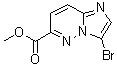 structure of CAS# 1234616-07-9, 3-Bromoimidazo[1,2-b]pyridazine-6-carboxylic acid methyl ester