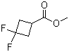 structure of CAS# 1234616-13-7, Methyl 3,3-difluorocyclobutanecarboxylate;3,3-Difluorocyclobutanecarboxylic acid methyl ester