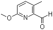 6-Methoxy-3-methyl-2-pyridinecarboxaldehyde molecular structure (CAS 123506-64-9)