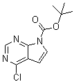 4-Chloro-7H-pyrrolo[2,3-d]pyrimidine-7-carboxylic acid 1,1-dimethylethyl ester molecular structure (CAS 1236033-21-8)