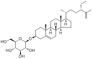 Clerosterol glucoside molecular structure (CAS 123621-00-1)