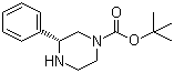 结构式 CAS# 1240584-34-2, (R)-3-苯基哌嗪-1-羧酸叔丁酯