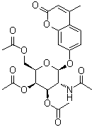 4-Methyl-7-[[3,4,6-tri-O-acetyl-2-(acetylamino)-2-deoxy-beta-D-galactopyranosyl]oxy]-2H-1-benzopyran-2-one molecular structure (CAS 124167-46-0)