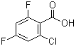 结构式 CAS# 1242339-67-8, 2-氯-4,6-二氟苯甲酸