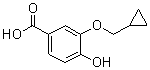 结构式 CAS# 1243391-44-7, 3-(环丙基甲氧基)-4-羟基苯甲酸
