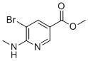 Methyl 5-bromo-6-(methylamino)pyridine-3-carboxylate molecular structure (CAS 1244016-90-7)