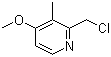 2-(Chloromethyl)-4-methoxy-3-methylpyridine molecular structure (CAS 124473-12-7)