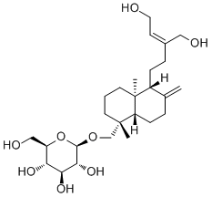 ent-Labda-8(17),13Z-diene-15,16,19-triol 19-O-glucoside molecular structure (CAS 1245636-01-4)