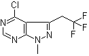 4-Chloro-1-methyl-3-(2,2,2-trifluoroethyl)-1H-pyrazolo[3,4-d]pyrimidine molecular structure (CAS 1245643-17-7)