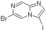 structure of CAS# 1245644-42-1, 6-Bromo-3-iodoimidazo[1,2-a]pyrazine