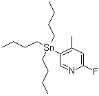 结构式 CAS# 1245816-06-1, 2-氟-4-甲基-5-(三丁基锡烷基)吡啶