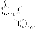 structure of CAS# 1246349-97-2, 4-Chloro-3-iodo-1-[(4-methoxyphenyl)methyl]-1H-pyrazolo[4,3-c]pyridine