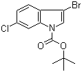3-Bromo-6-chloro-1H-indole-1-carboxylic acid tert-butyl ester molecular structure (CAS 1246471-36-2)