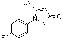 5-Amino-1-(4-fluorophenyl)-1,2-dihydro-3H-pyrazol-3-one molecular structure (CAS 1247169-18-1)