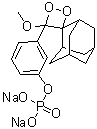 3-(4-Methoxyspiro[1,2-dioxetane-3,2'-tricyclo[3.3.1.1(3,7)]decan]-4-yl)phenol dihydrogen phosphate disodium salt molecular structure (CAS 124951-96-8)