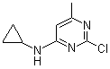 2-Chloro-N-cyclopropyl-6-methyl-4-pyrimidinamine molecular structure (CAS 1250038-98-2)